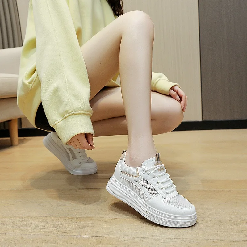 Chaussures de tennis en maille respirante pour femmes, baskets d'extérieur décontractées - image de produit 3